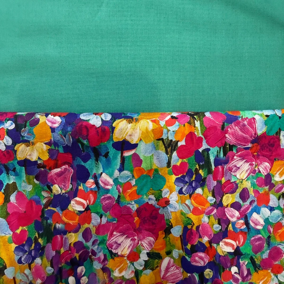 Teal solid fabric option