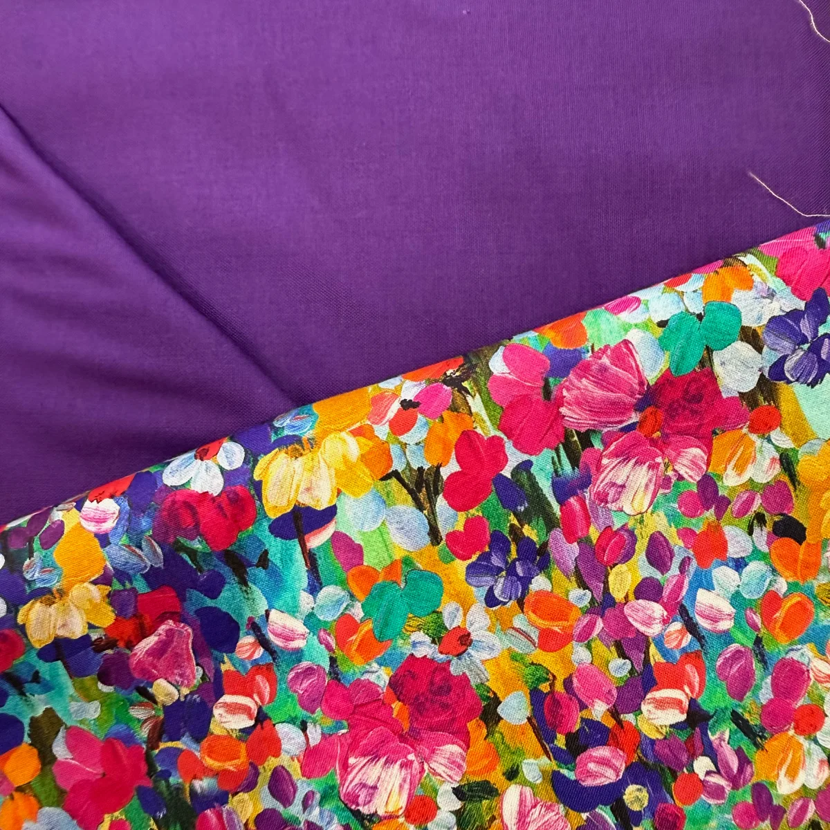 Winning purple solid fabric option