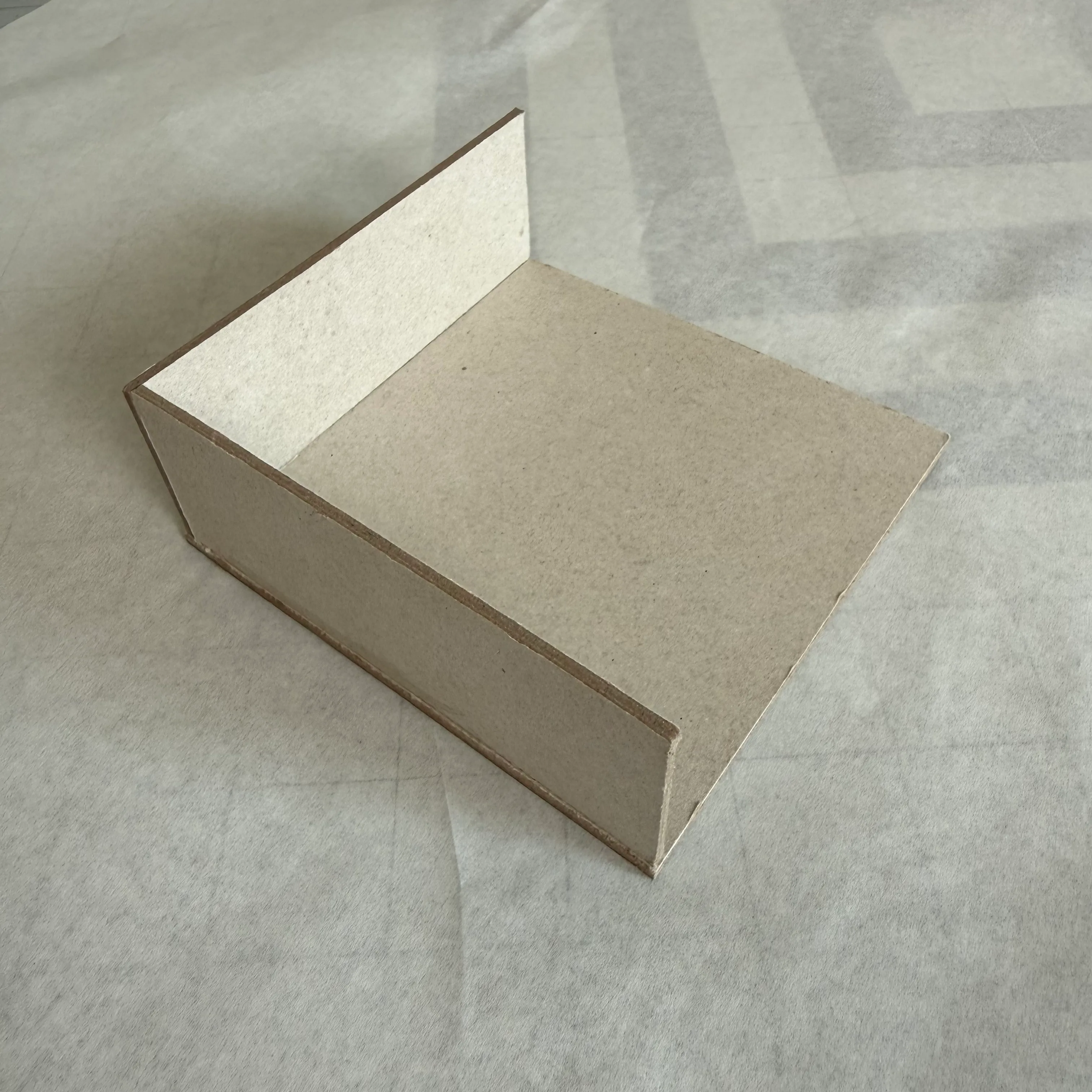 Completed chipboard structure checked for square