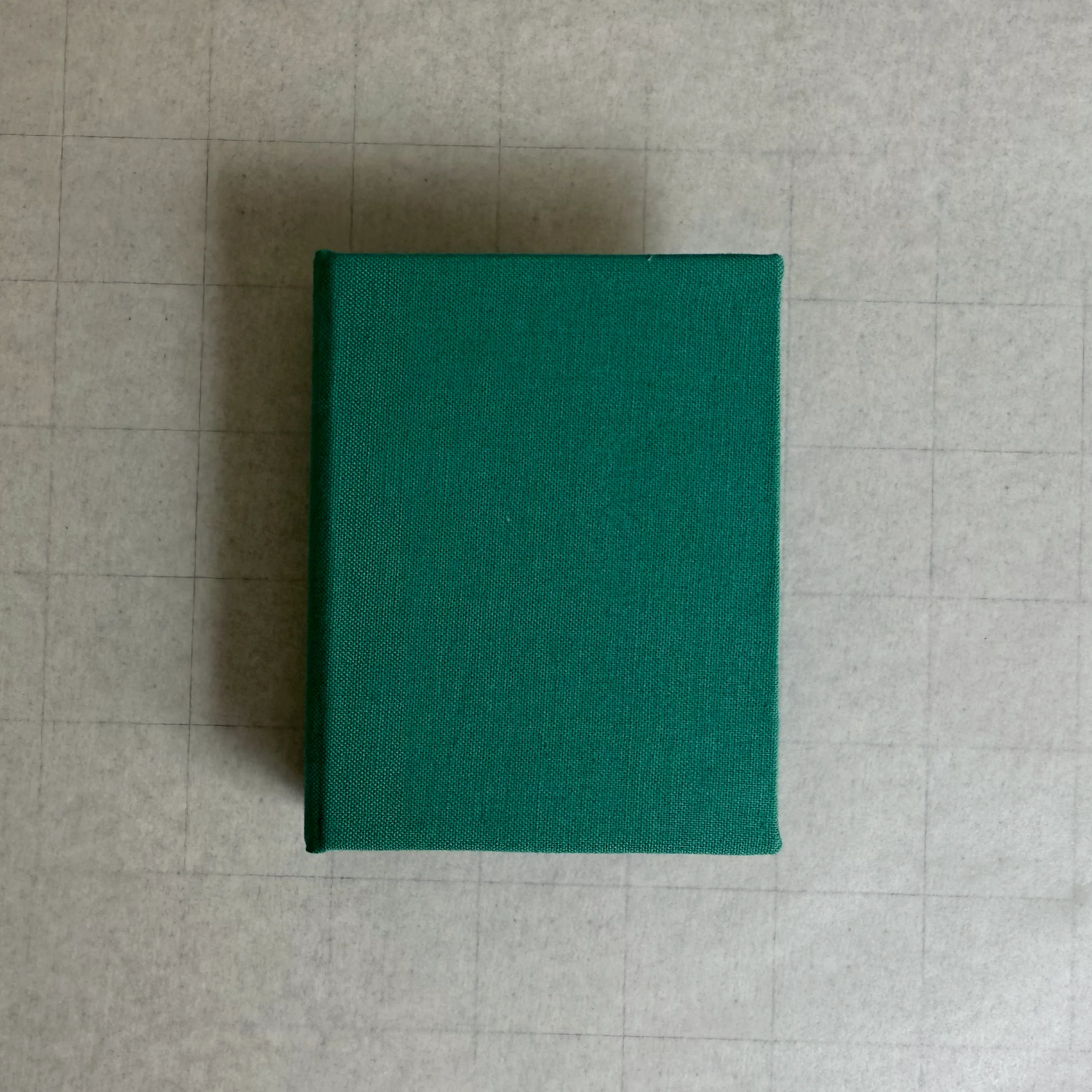 Finished fabric hinge opened flat