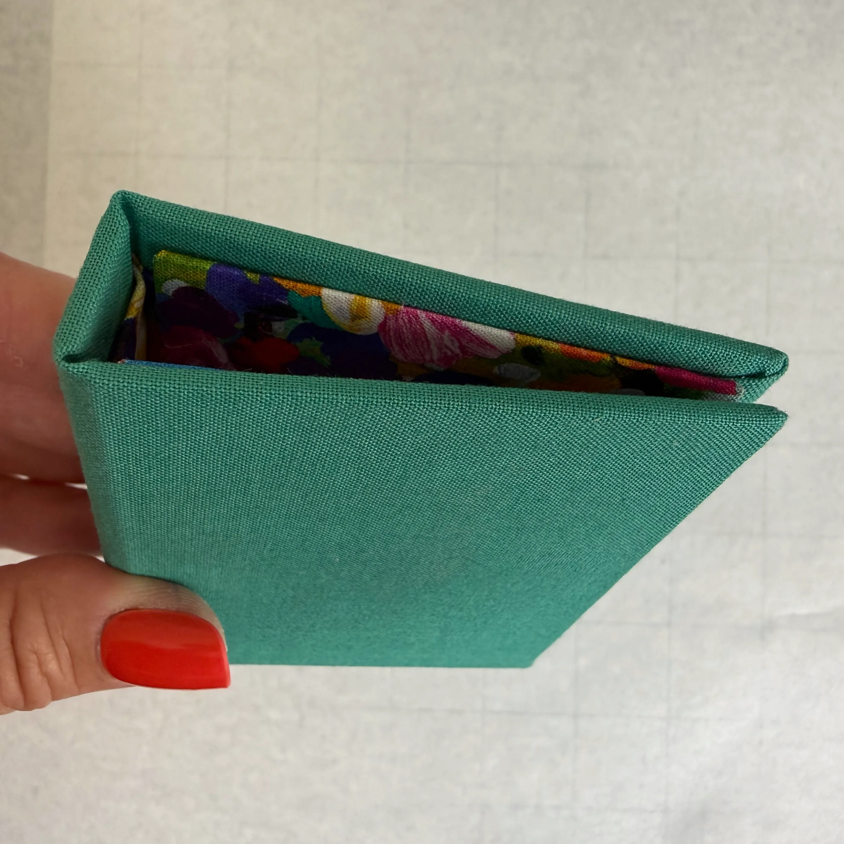 Finished hinge partly folded to test its movement