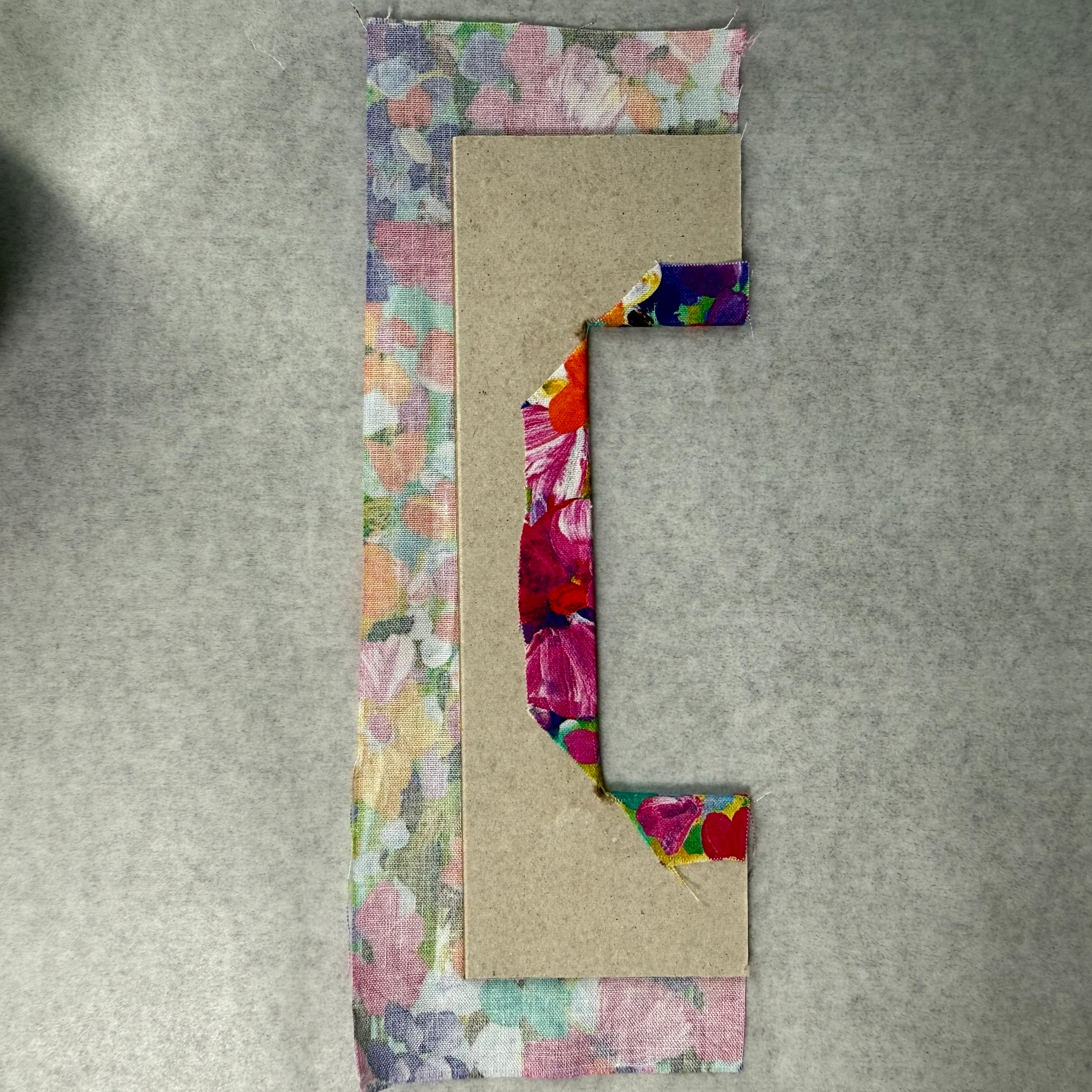 Checking the clipped fabric at an inside corner
